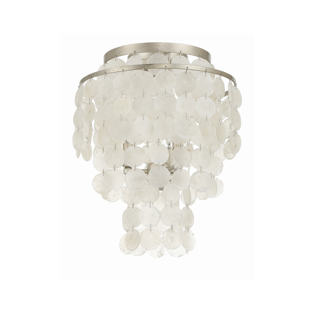 Crystorama Brielle 13'' Flush Mount in Antique Silver - Additional View