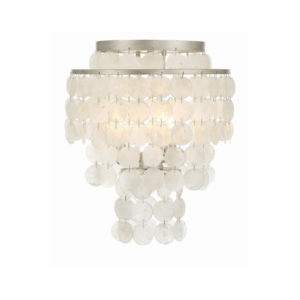 Crystorama Brielle 13'' Flush Mount in Antique Silver - Additional View