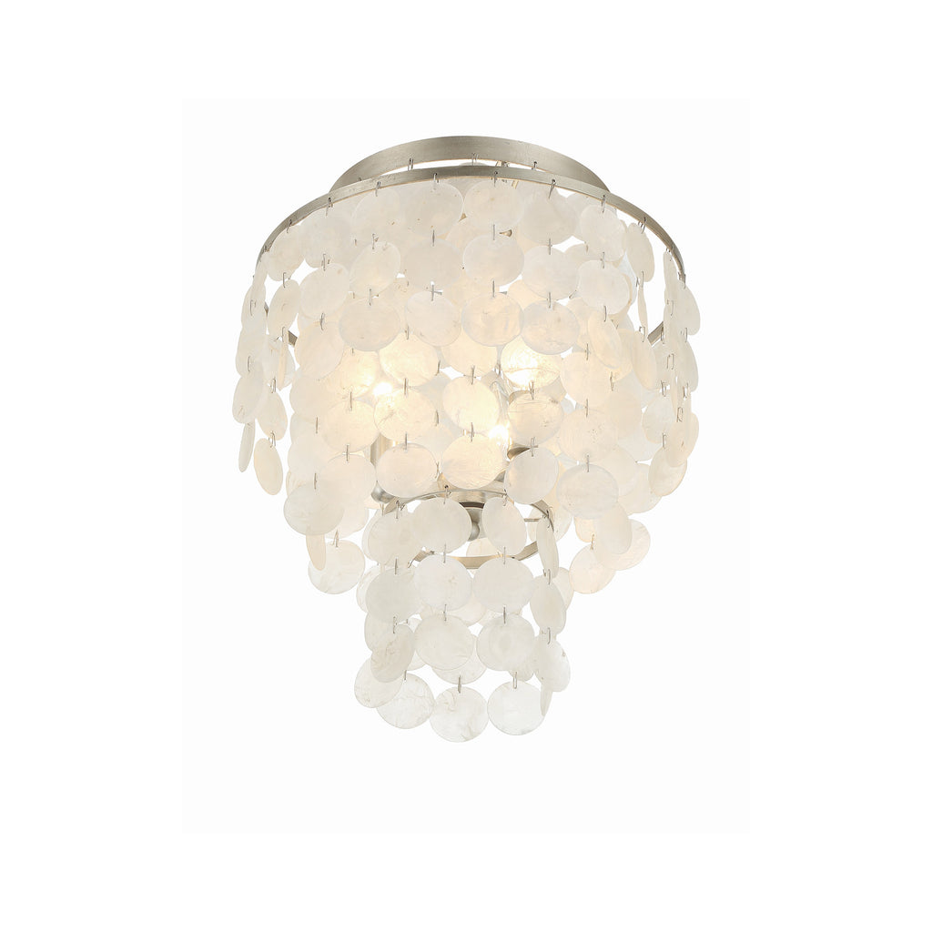 Crystorama Brielle 13'' Flush Mount in Antique Silver - Additional View