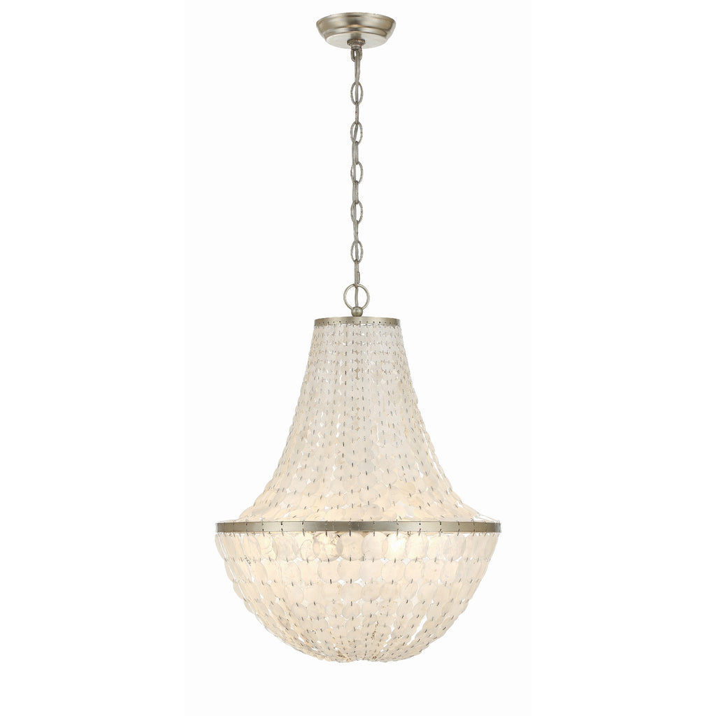 Crystorama Brielle 18'' Chandelier in Antique Silver - Additional View