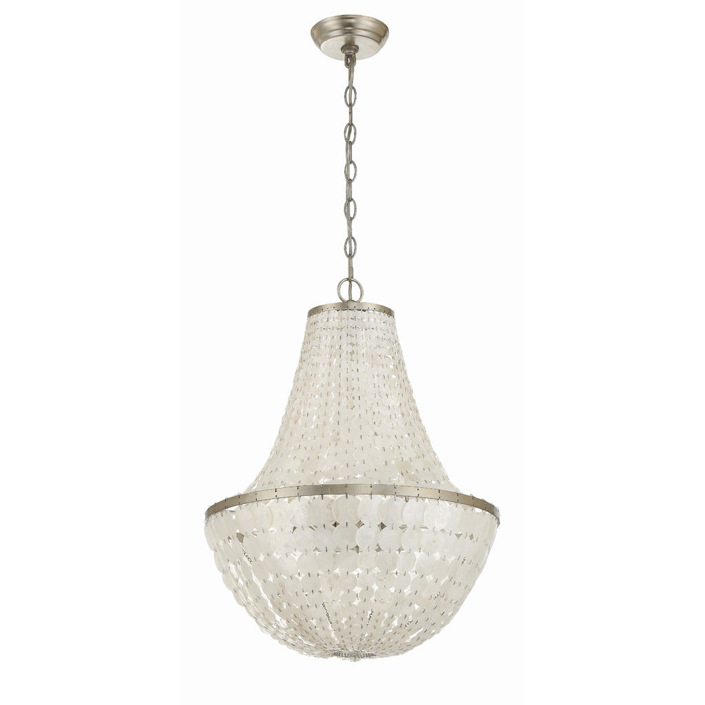 Crystorama Brielle 18'' Chandelier in Antique Silver - Additional View