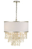 Crystorama Brielle 18" Chandelier in Antique Silver - Front View