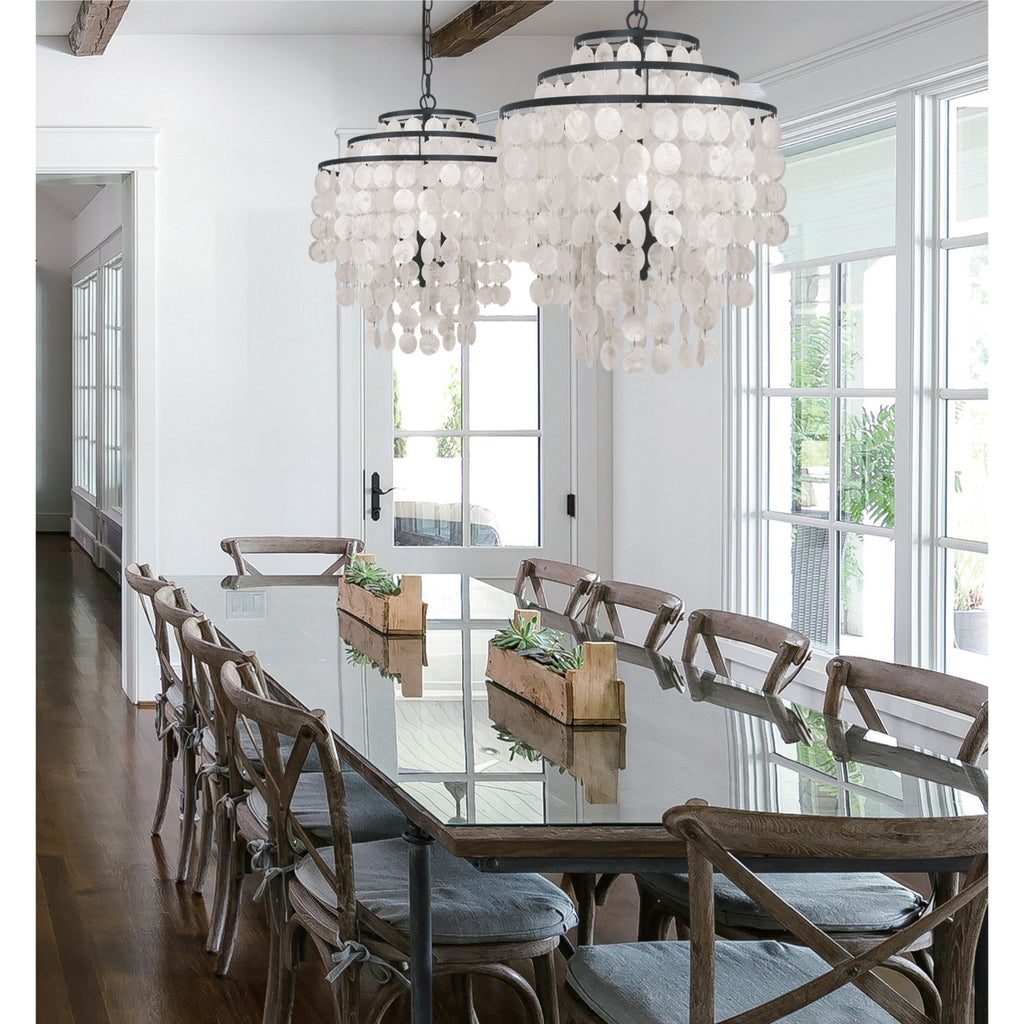 Crystorama Brielle 18'' Chandelier in Dark Bronze - Lifestyle View