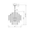 Crystorama Brielle 18'' Chandelier - Product Dimensions