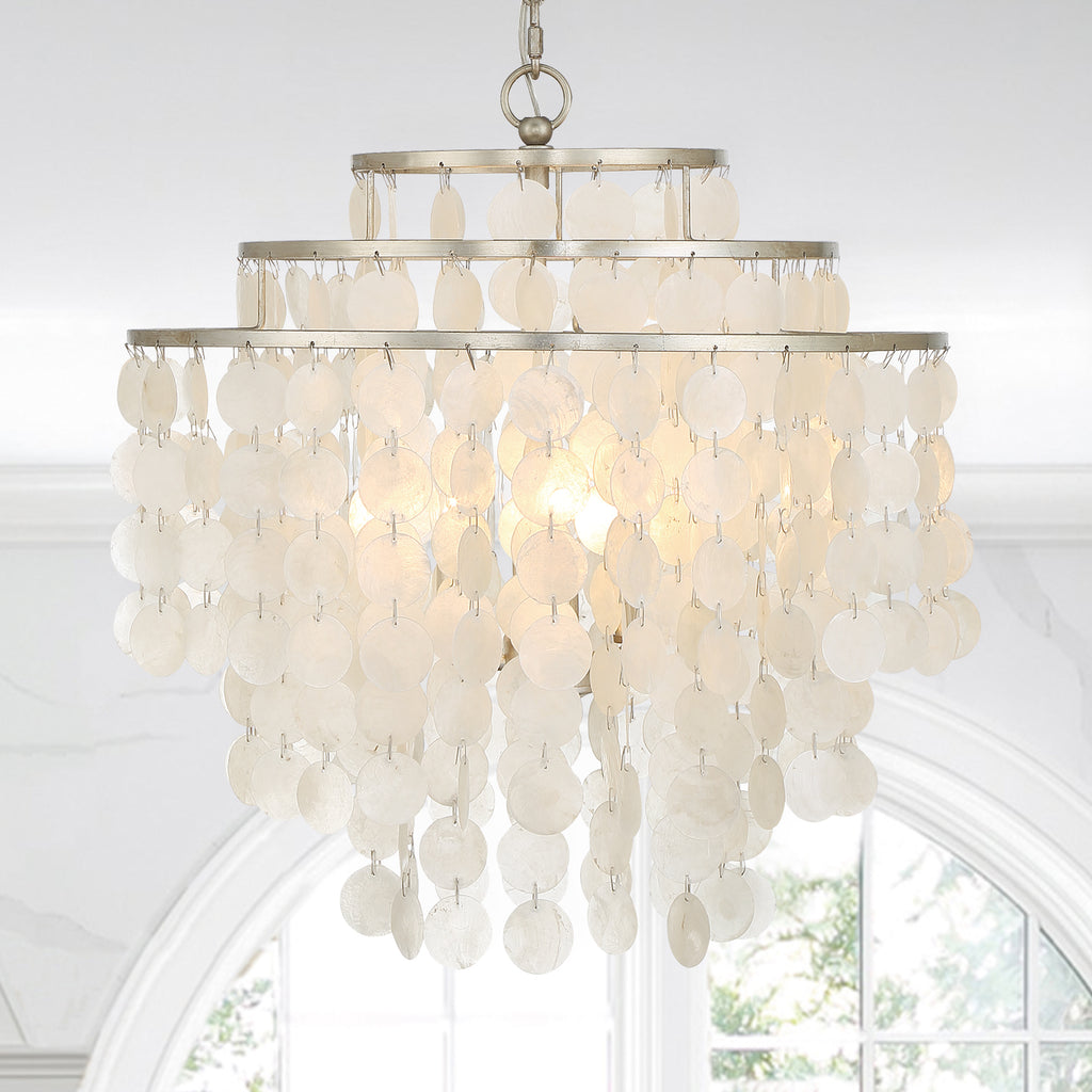 BRI-3008-SA Brielle 4 Light Chandelier | Lifestyle Image