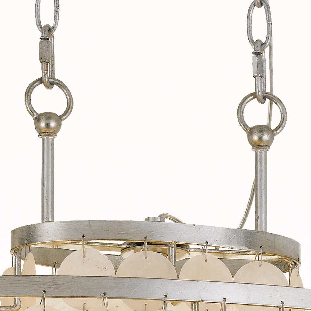 Crystorama Brielle 30'' Linear Oval Chandelier in Antique Silver - Additional View