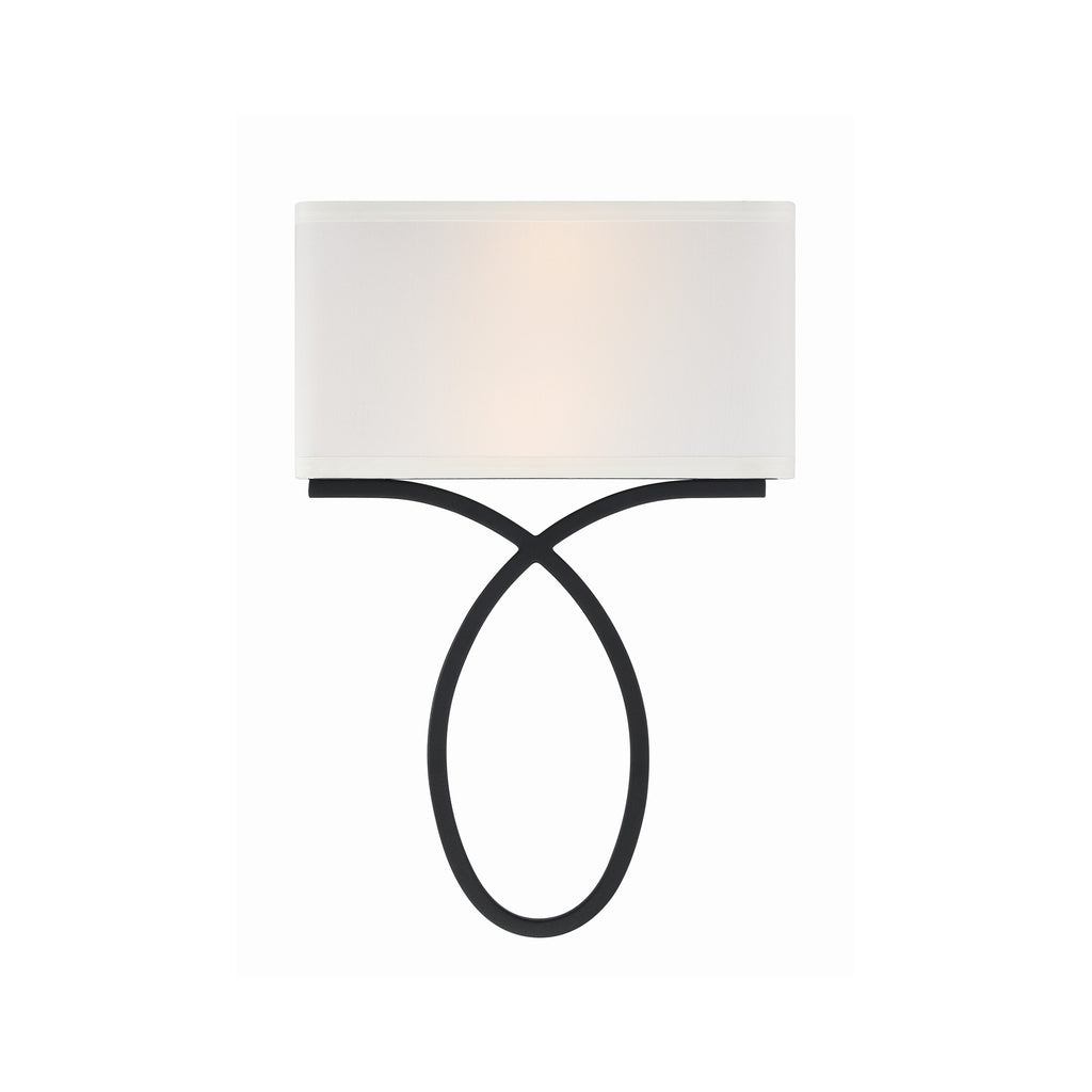 Crystorama Brinkley 10'' Sconce in Black Forged - Additional View