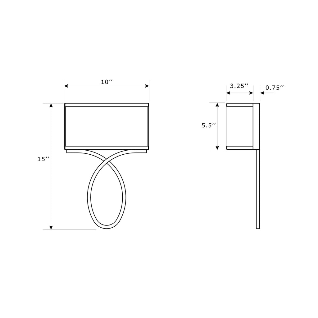 Crystorama Brinkley 10'' Sconce - Product Dimensions