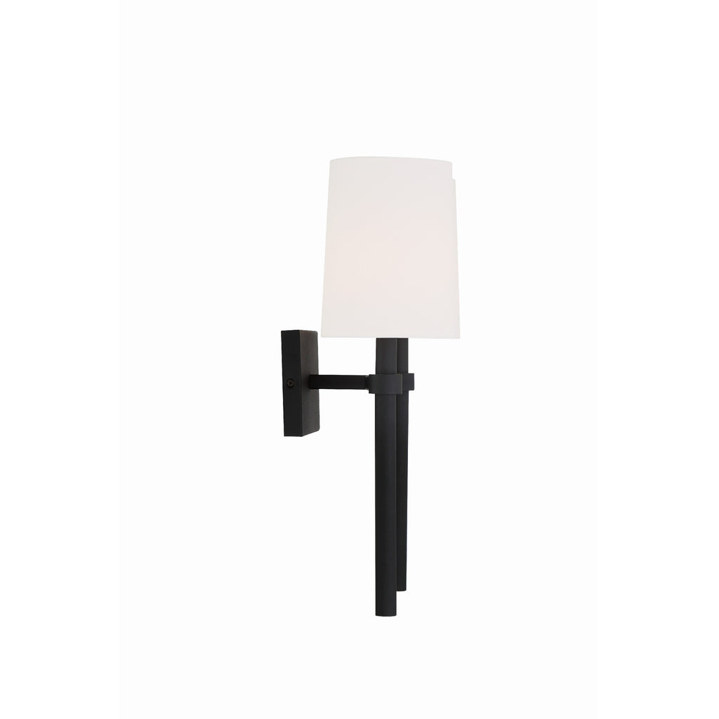 Crystorama Bromley 13.75'' Sconce in Black Forged - Additional View