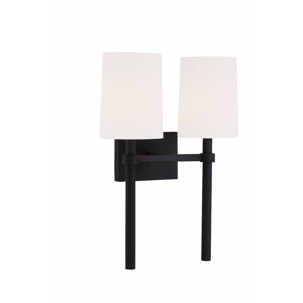 Crystorama Bromley 13.75'' Sconce in Black Forged - Additional View