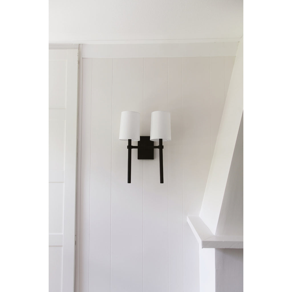 Crystorama Bromley 13.75'' Sconce in Black Forged - Lifestyle View