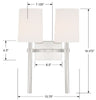 BRO-452-PN_ULN Bromley 2 Light Sconce | Dimensions Image
