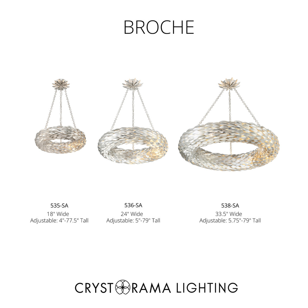 Crystorama Broche 24'' Chandelier - Collection Image