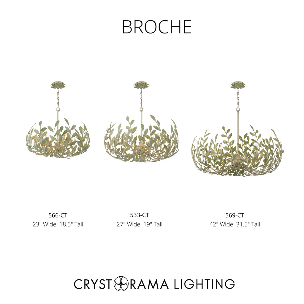 Crystorama Broche 23'' Chandelier - Collection Image