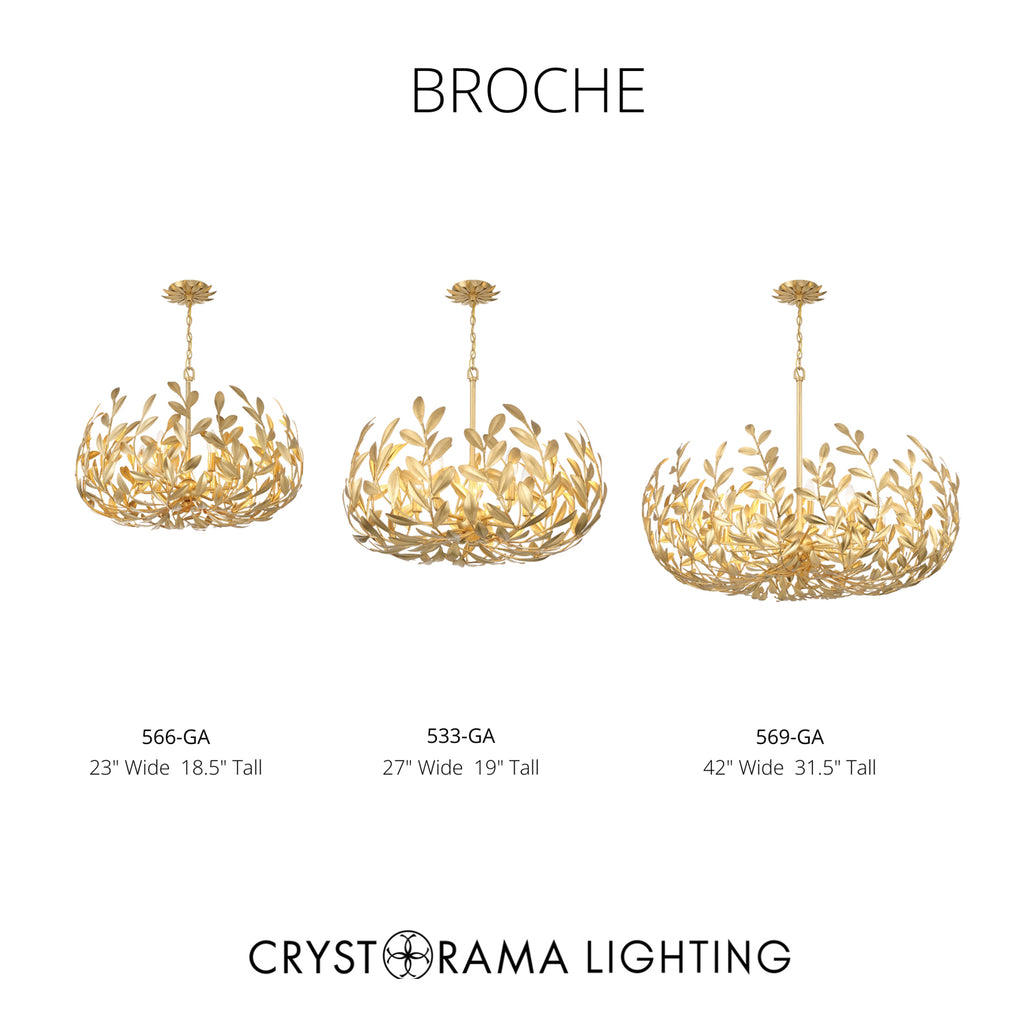 Crystorama Broche 23'' Chandelier - Collection Image