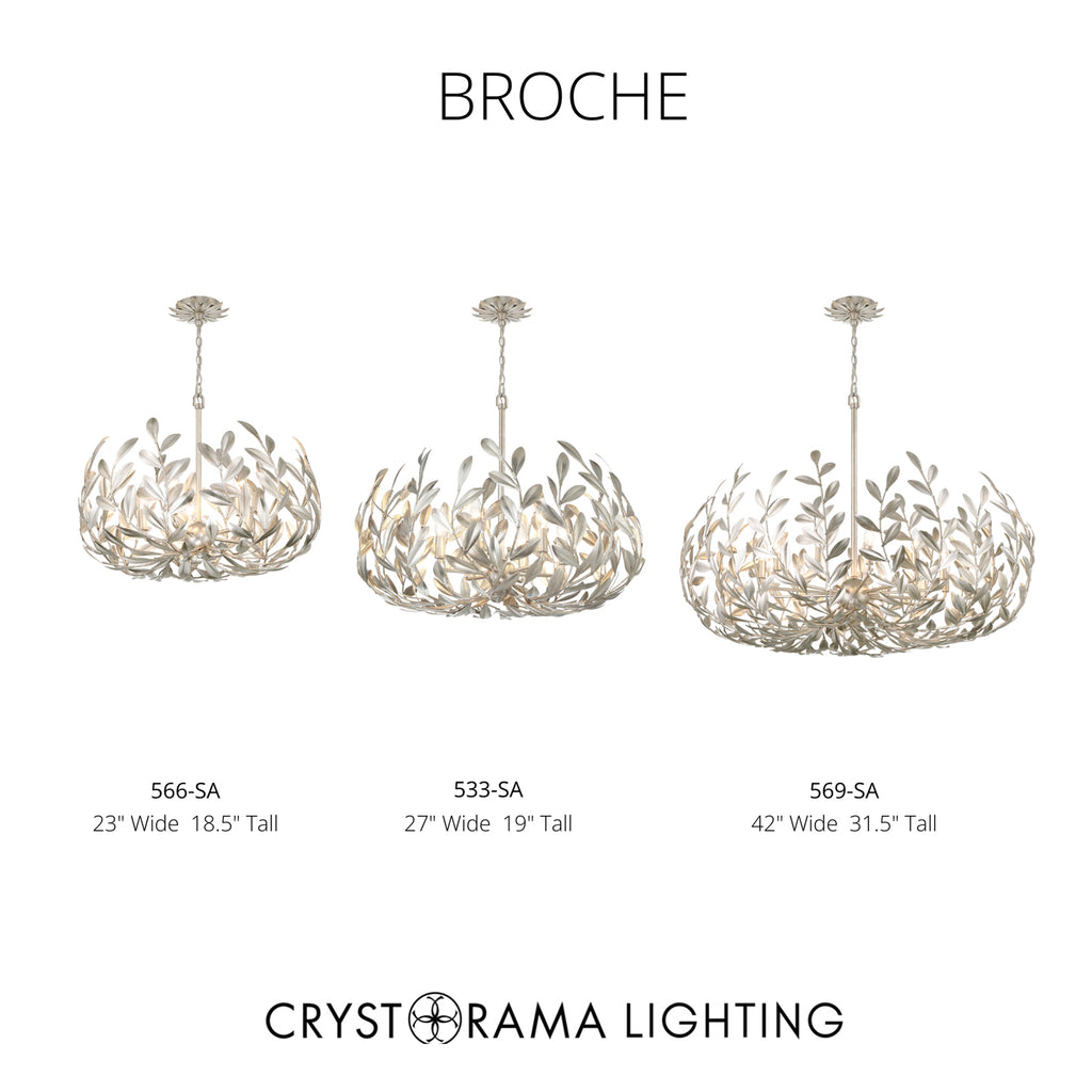Crystorama Broche 23'' Chandelier - Collection Image