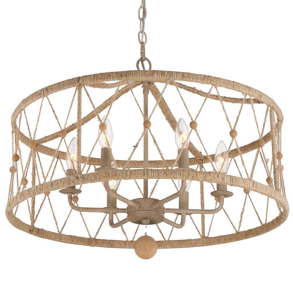 BRX-B7906-BS Brixton 6 Light Chandelier | Alternate Image