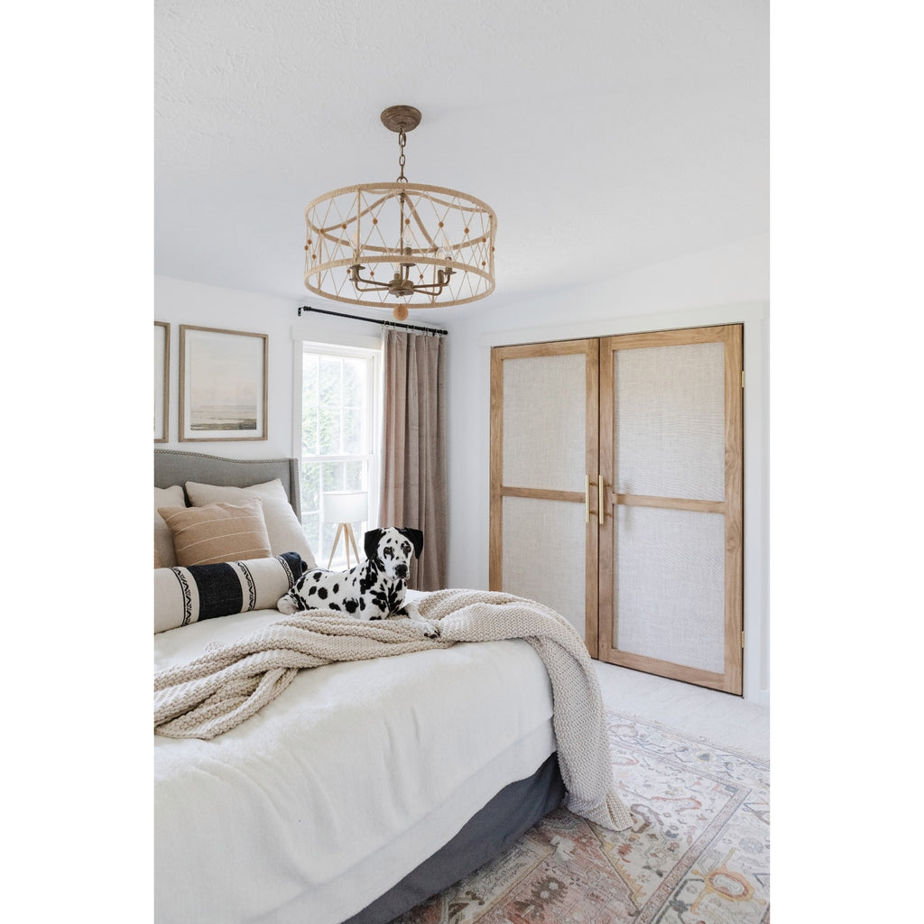 Crystorama Brixton 24'' Chandelier in Burnished Silver - Lifestyle View