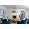 Crystorama Brixton 24'' Chandelier in Burnished Silver - Lifestyle View