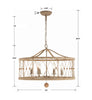 BRX-B7906-BS Brixton 6 Light Chandelier | Dimensions Image