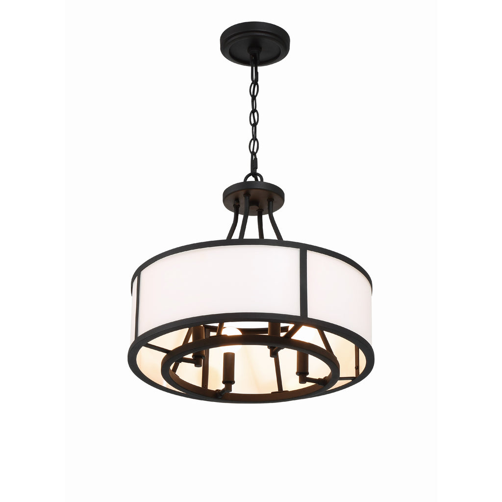 Crystorama Bryant 18'' Chandelier in Black Forged - Additional View