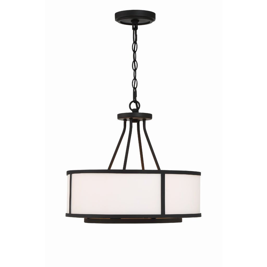 Crystorama Bryant 18'' Chandelier in Black Forged - Additional View