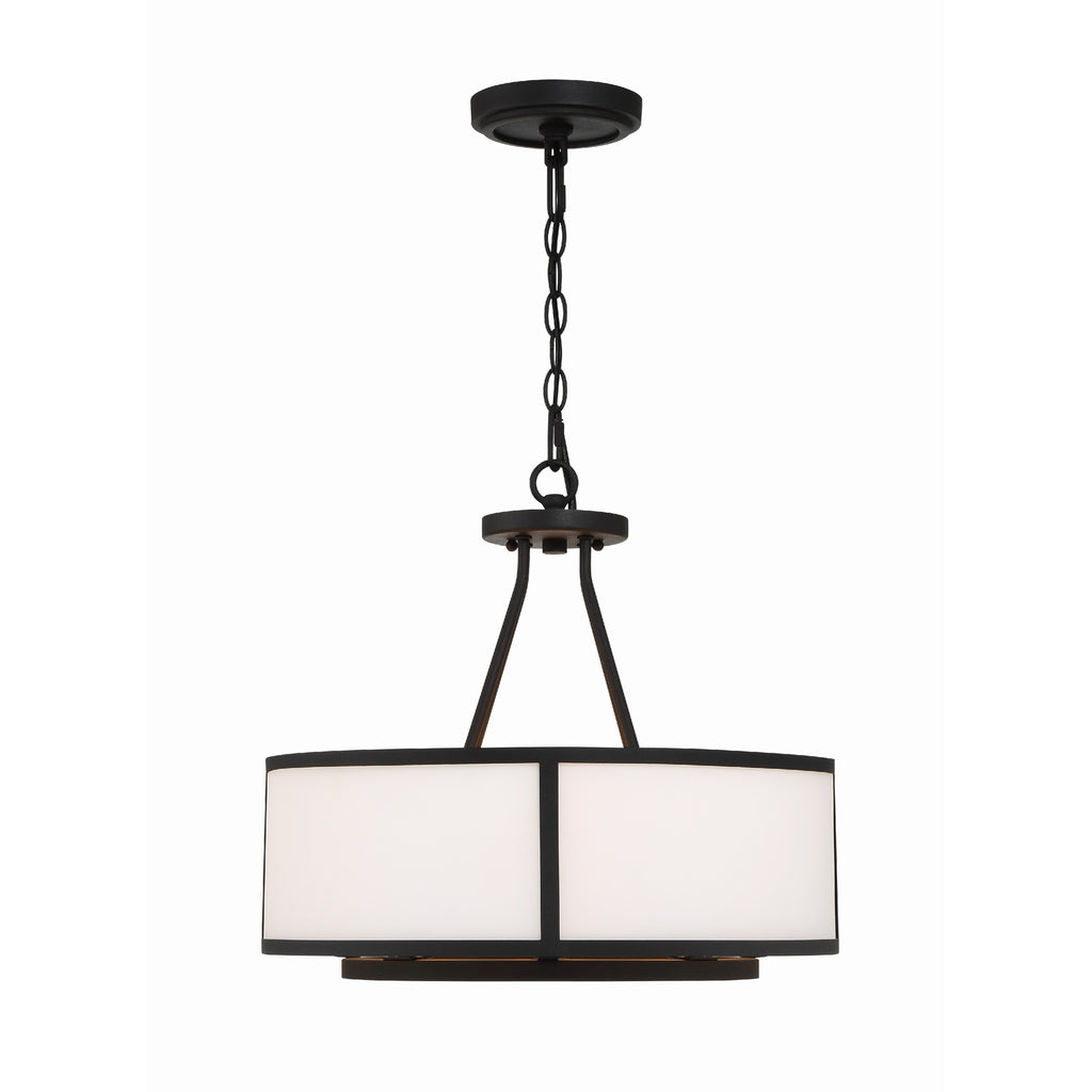 Crystorama Bryant 18'' Chandelier in Black Forged - Additional View