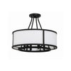 Crystorama Bryant 18'' Semi Flush Mount in Black Forged - Additional View