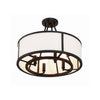 Crystorama Bryant 18'' Semi Flush Mount in Black Forged - Additional View
