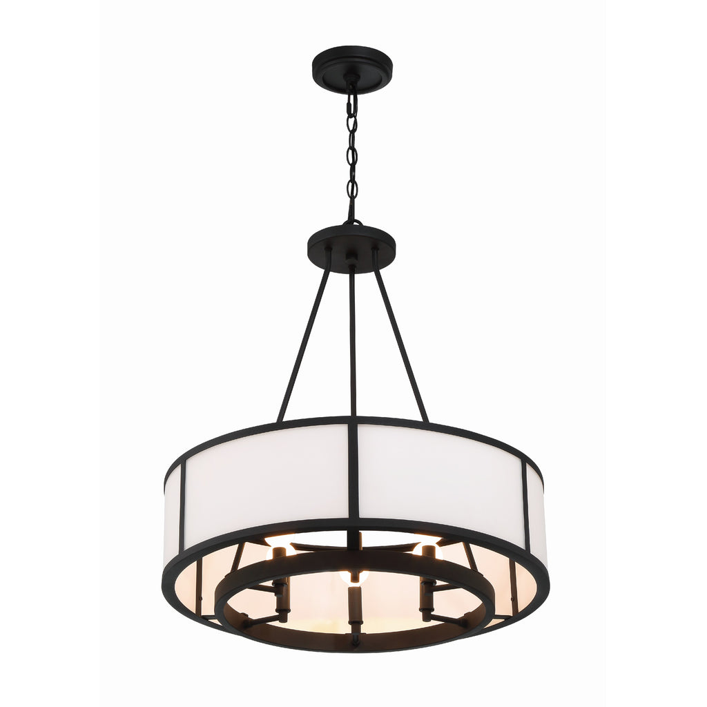 Crystorama Bryant 24'' Chandelier in Black Forged - Additional View
