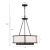 BRY-8006-BF Bryant 6 Light Chandelier | Dimensions Image