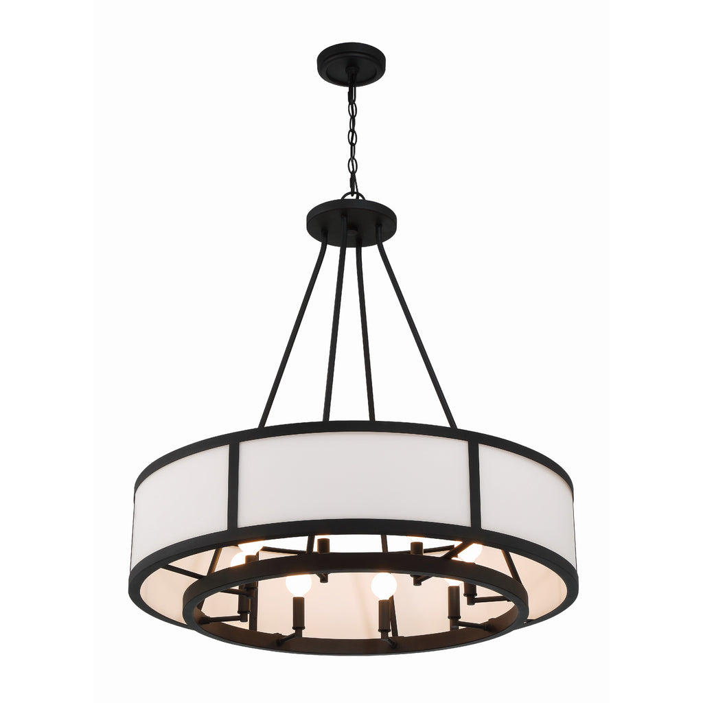 Crystorama Bryant 32'' Chandelier in Black Forged - Additional View