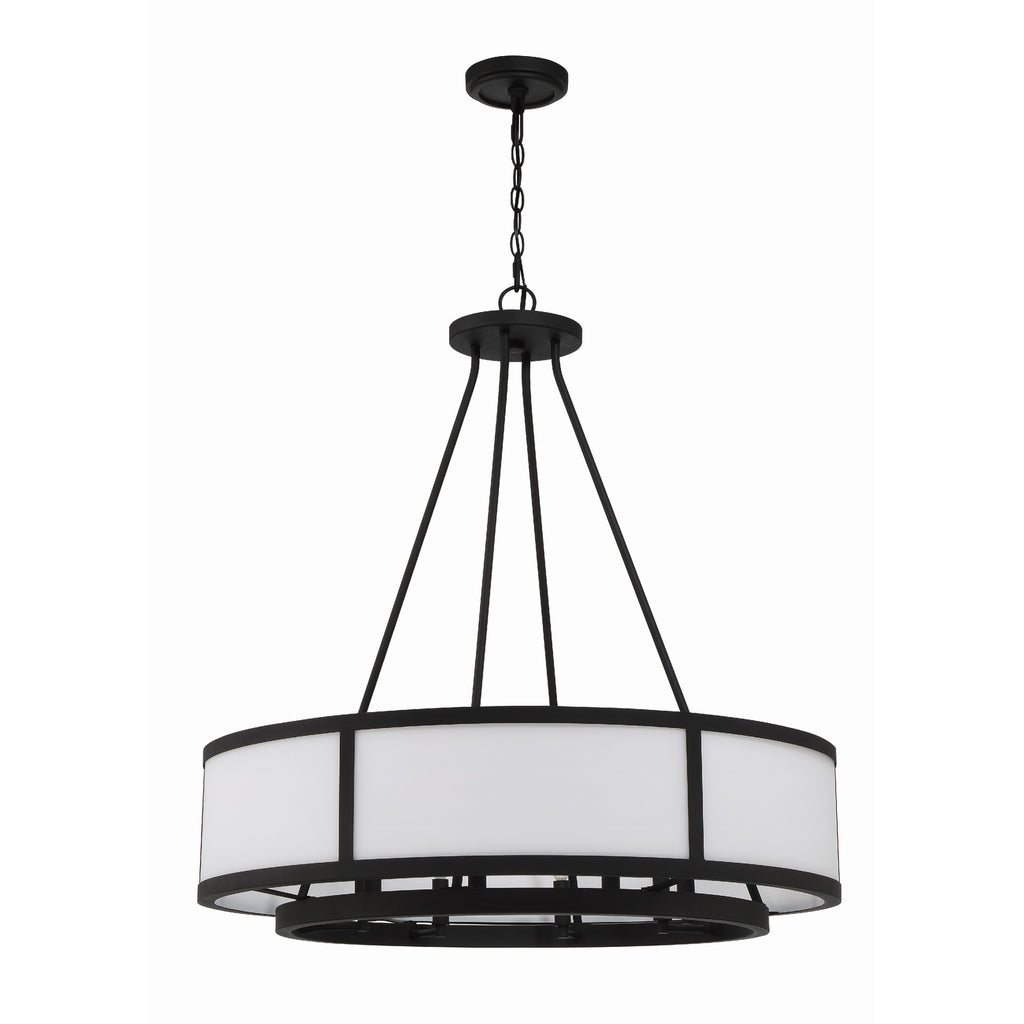 Crystorama Bryant 32'' Chandelier in Black Forged - Additional View