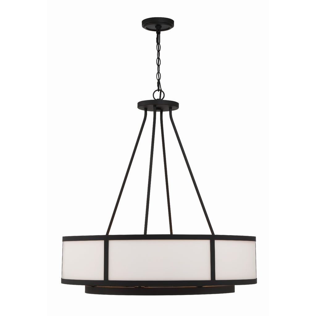 Crystorama Bryant 32'' Chandelier in Black Forged - Additional View