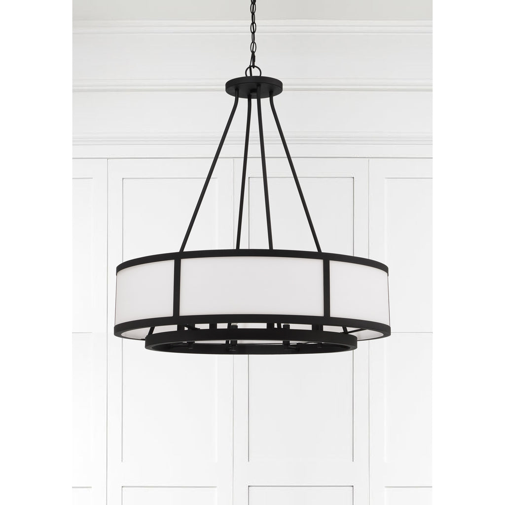 Crystorama Bryant 32'' Chandelier in Black Forged - Lifestyle View
