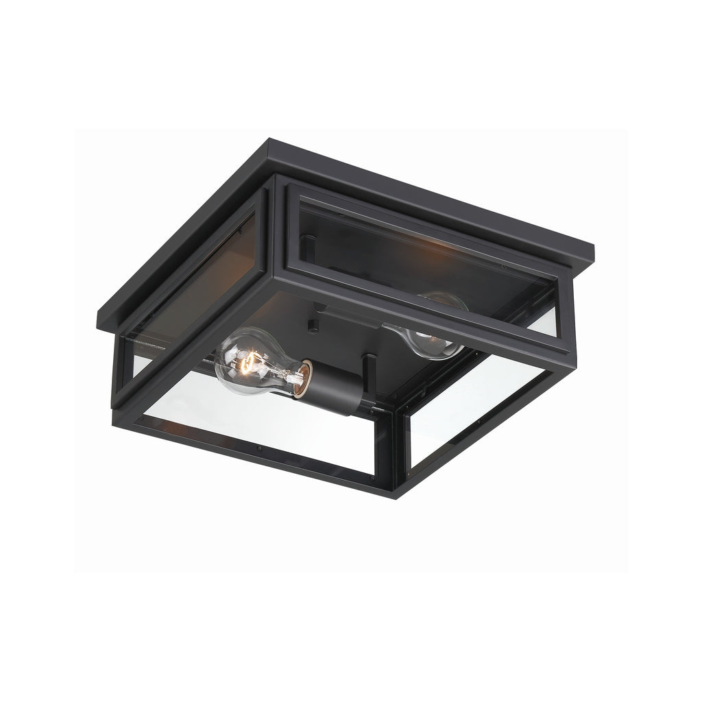 Crystorama Byron 12.75'' Outdoor Flush Mount in Matte Black - Additional View