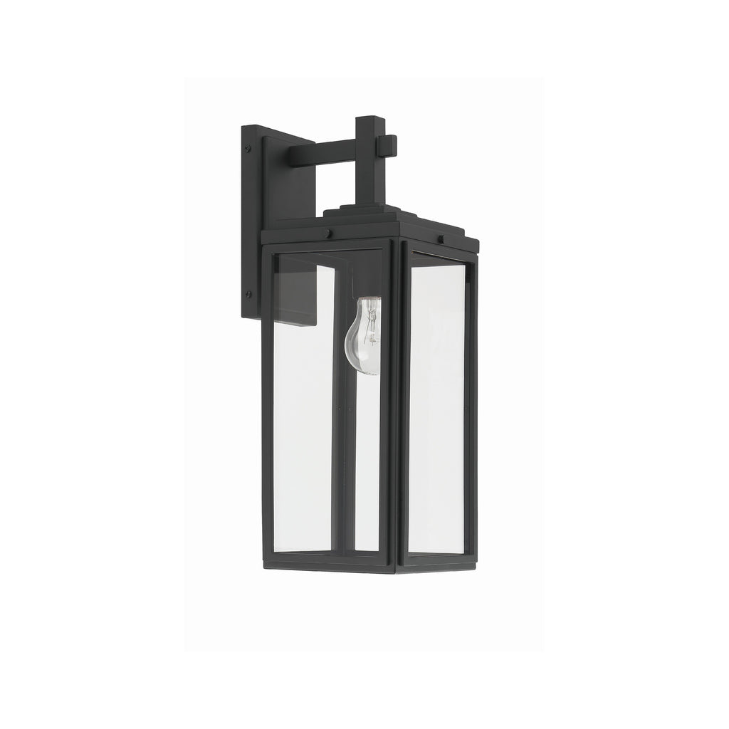 Crystorama Byron 6.5'' Outdoor Sconce in Matte Black - Additional View