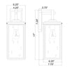 Crystorama Byron 6.5'' Outdoor Sconce - Product Dimensions