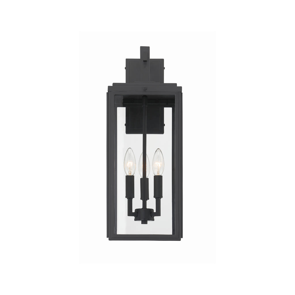 Crystorama Byron 7.5'' Outdoor Sconce in Matte Black - Additional View