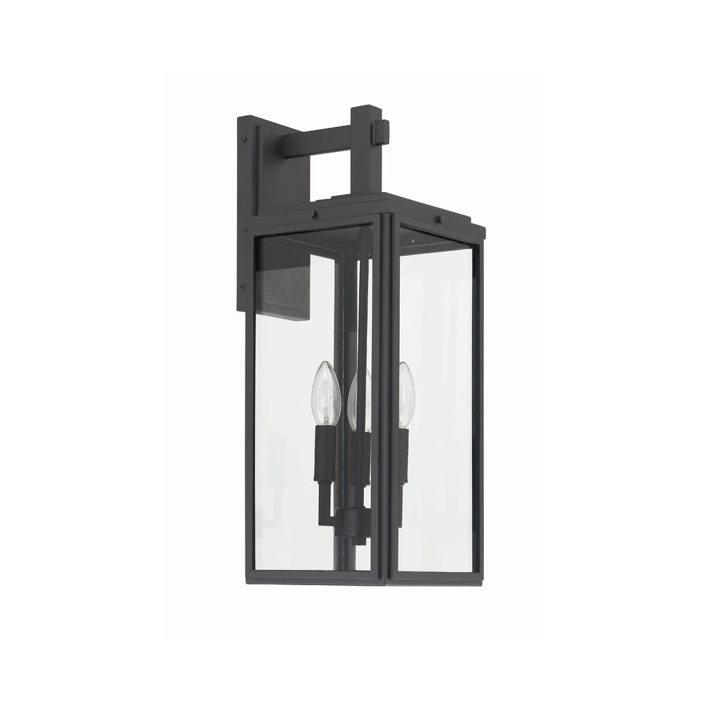 Crystorama Byron 7.5'' Outdoor Sconce in Matte Black - Additional View