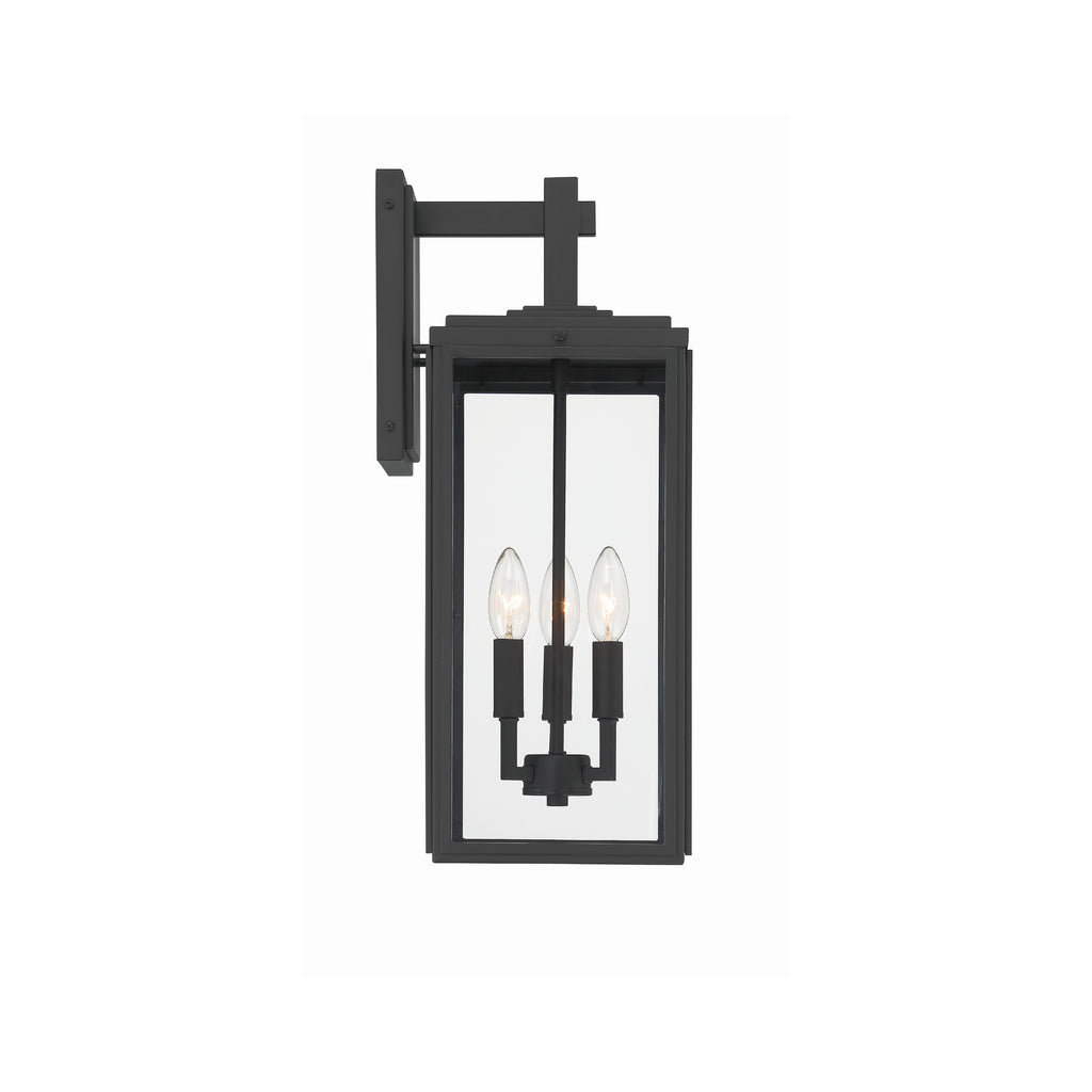 Crystorama Byron 7.5'' Outdoor Sconce in Matte Black - Additional View