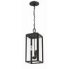 Crystorama Byron 7.5'' Outdoor Pendant in Matte Black - Additional View