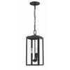 Crystorama Byron 7.5'' Outdoor Pendant in Matte Black - Additional View