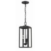 Crystorama Byron 7.5'' Outdoor Pendant in Matte Black - Additional View