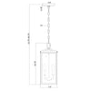 Crystorama Byron 7.5'' Outdoor Pendant - Product Dimensions