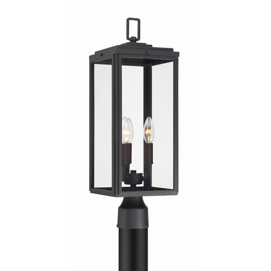 Crystorama Byron 7.5'' Outdoor Post in Matte Black - Additional View