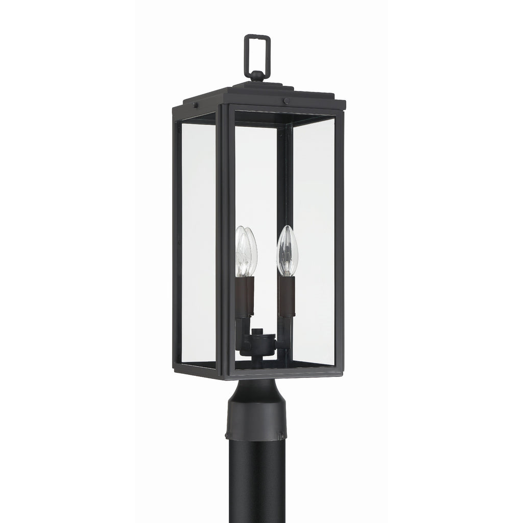 Crystorama Byron 7.5'' Outdoor Post in Matte Black - Additional View