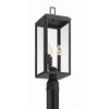Crystorama-OPEN-BOX Byron 3 Light Outdoor Post in Matte Black - Additional View
