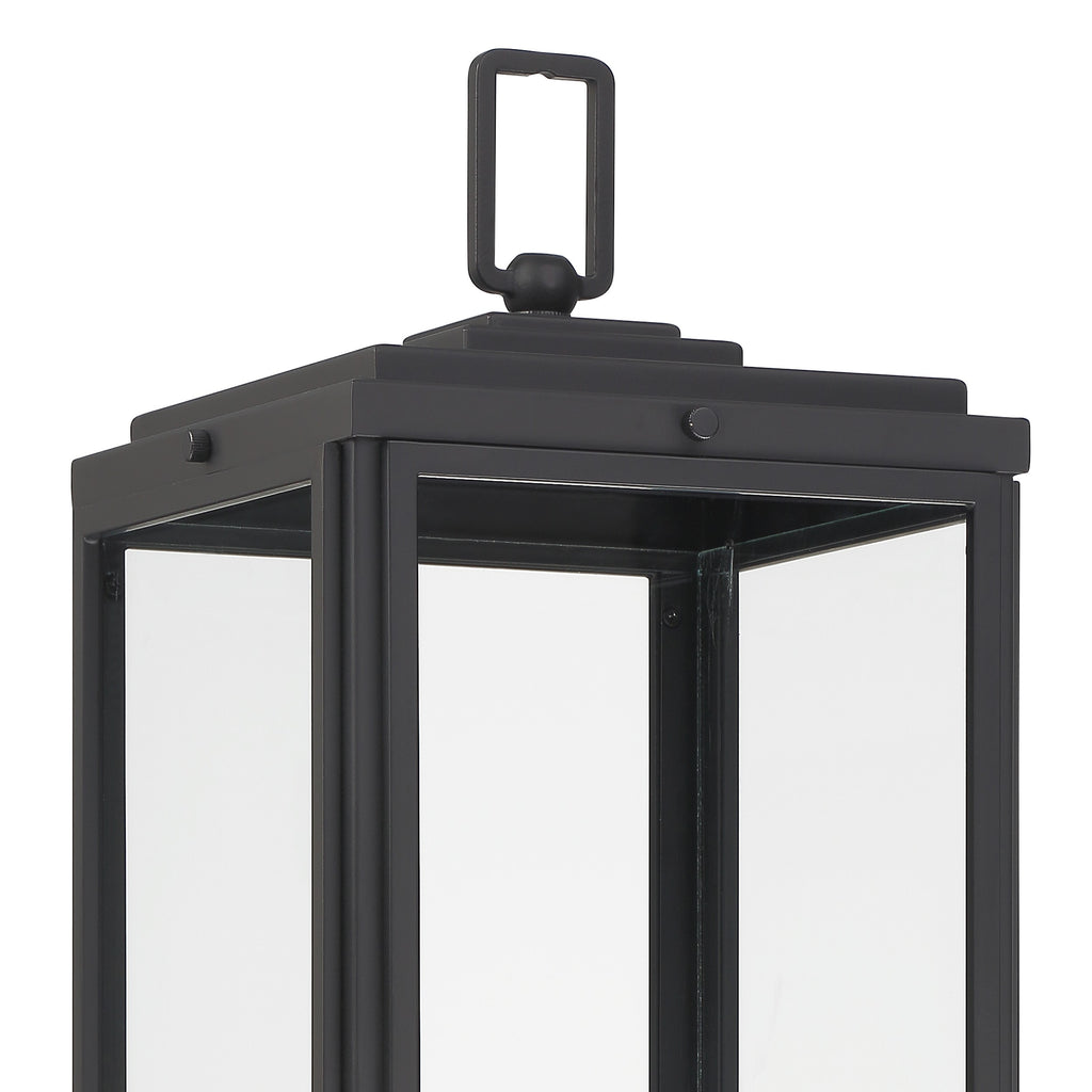 Crystorama-OPEN-BOX Byron 3 Light Outdoor Post in Matte Black - Additional View