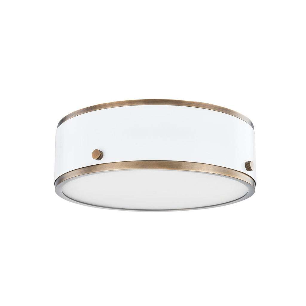 C8312-PBR/SWH Eli 1 Light Flush Mount | Main Image